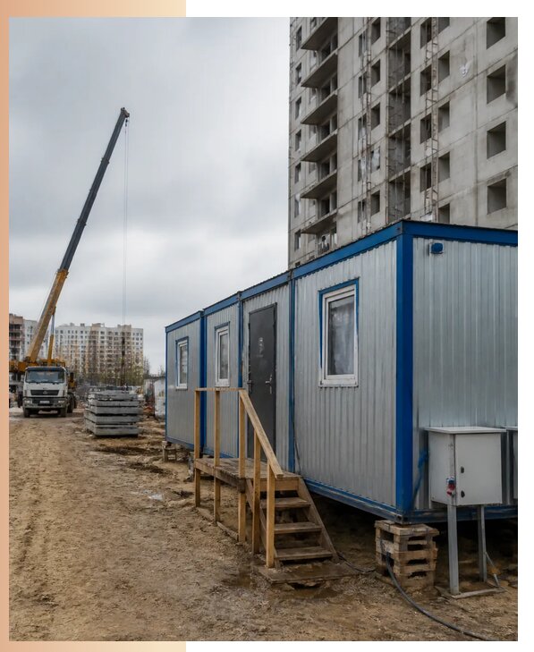 Аренда строительных вагончиков для рабочих в Новокуйбышевске